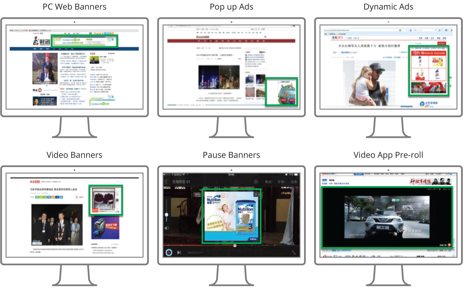 WeChat ad formats on desktop